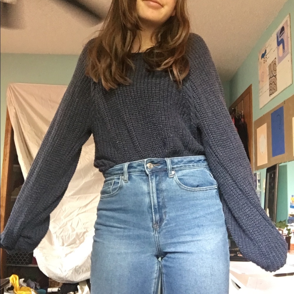 Blue Knit Sweater